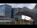 www.vancesova.com spinosaurus, a dinosaur and a carnivore, can be seen at dino park praha in prague, czech republic. spinosaurus (thorny lizard) could be up to 18 meters or 60 feet long. this vicious looking hunter animal lived in what is today egypt and morocco 70 to 95 million years ago. enjoy.