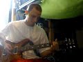 Steele and Graham jammin in their dorm room at LC.