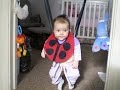 Zoe Jumping (lady bug bib)