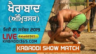 Khairabad (Amritsar) Kabaddi Show Match 21 Sep 2019