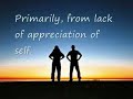 ABRAHAM ~ SELF APPRECIATION