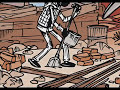 this video is set to 'wij houden stand', a song by belgian band gorki (originally written for jan de wilde). known for their atmospheric music and luc de vos his dark yet light-hearted lyrics, i wanted to accompany this beautiful little song with melancholy imagery ... i drew inspiration from the lyrics, an ironic winter tale of a homeless busker, his old violin and his dancing monkey (who refuses to perform). :-)
hope you'll enjoy...

wij houden stand
als verdwaalde bedelaars
met een versleten viool
en een aap die niet wil dansen
met de munten uit onze hoed
kopen wij oliebollen
wij sturen een kaart naar huis
waarop staat: alles gaat goed
wij houden stand
onder donkere wolken
met koude oren
de neus in de wind
wij houden stand
vandaag
en later zien we wel
wat er komt
als het komt
wij blijven aan de kant
met de hoop in onze ziel
dat er iemand ons komt halen
en ons meeneemt terug naar huis
maar hier staan wij op straat
we zingen ons droevig lied
met een versleten viool
en een aap die niet wil dansen
wij houden stand
tegen kwade honden
met levensgevaar
onder deze wolken

my other animated videos can be seen here:
youtube/watch?v=6lezfko_djs (r.e.m. - houston)
youtube/watch?v=3gr5xn5_5j0 (eels - rock hard times)
youtube/watch?v=7engtexdx2o (eels - flower)
youtube/watch?v=mdyif7tbl64 (the smiths - suffer little children)
youtube/watch?v=1il0gfbubrs (the smiths - this night has opened my eyes)
youtube/watch?v=mtl56embk0o (gorki - wij houden stand)
youtube/watch?v=ayp5v--fpfi (gorki - een oude zanger)


music & words: l. de vos 2006
grafisch design: b. proost 2008