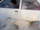 nissan micra 1,0L turbo burnout nissan micra 1,0L turbo burnout
