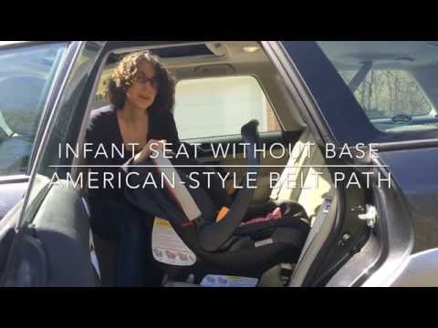 how to fasten graco car seat without base