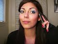 Quick Make-Up: Blue and Gold Eyeshadow