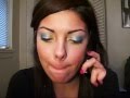 Quick Make-Up: Blue and Gold Eyeshadow