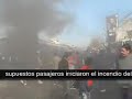 Incendio de un tren en Castelar
