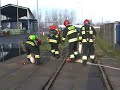 Pożar przy ul Lnianej - ćwiczenia