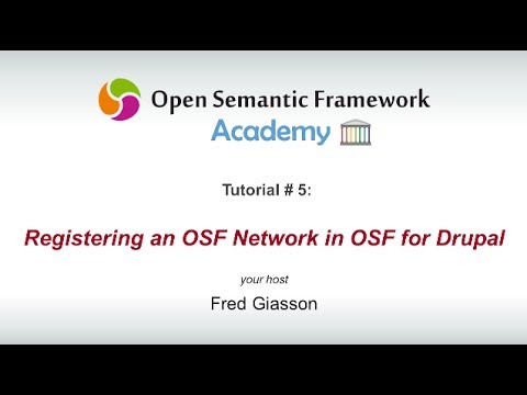 Registering an OSF Network in OSF for Drupal