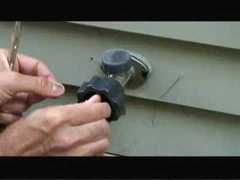 how to fix outside faucet leak
