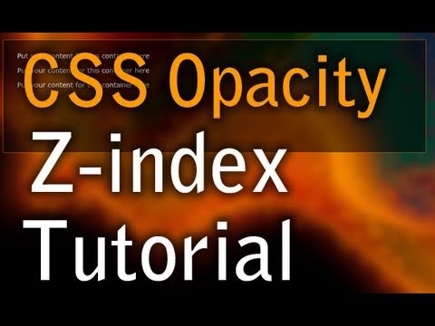 how to set z-index in css