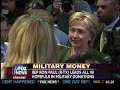 Ron Paul has the most money from military donors.E.D. says...Not one of the names that you hear right up at the top of the list when people are talking about the...certainly the front runners in the campaign. --Well I guess that all depends on who those people are and what they are listening to when they hear it.If they are people who are listening to OM, then yeah.  But if you listen to the NM, well that's all you hear.