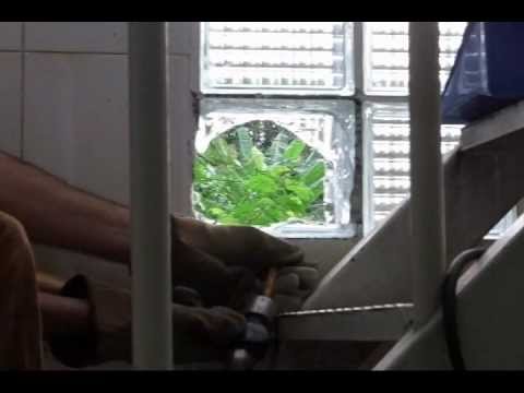 how to replace glass block window vent