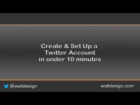 how to setup a twitter account