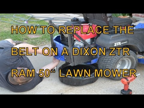 how to change belt on zero turn mower