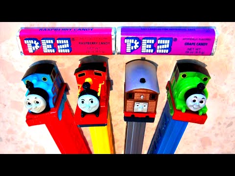 Thomas & Friends PEZ Figurines Thomas James Toby & Percy Engine Candy Toys