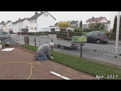 Parkplatzvergrößerung und Rollrasen verlegen / April ...