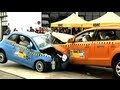 Crashtest Audi Q7 vs Fiat 500