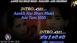 Aankh Hai Bhari Bhari Karaoke With Scrolling Lyric