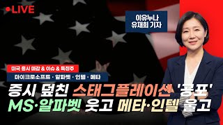 [미국 마감] 미국 증시 덮친 스태그플레이션 '공포' / MSFT·알파벳 웃고 메타·인텔 울고 📢이유누나 라이브 (240426)