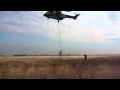 Fast rope descends and extraction from a military helicopter