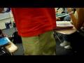 Nathan throws water bottle at me