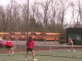 funny tennis accident