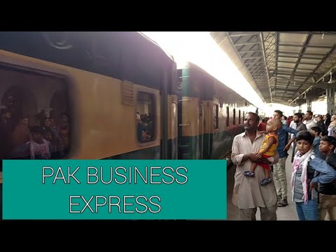 Train Pak Business Express ready to depart for Lahore from Cantt station Karachi Railway