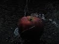 apple getting hit by water apple getting hit by water