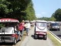 Golf cart traffic jam