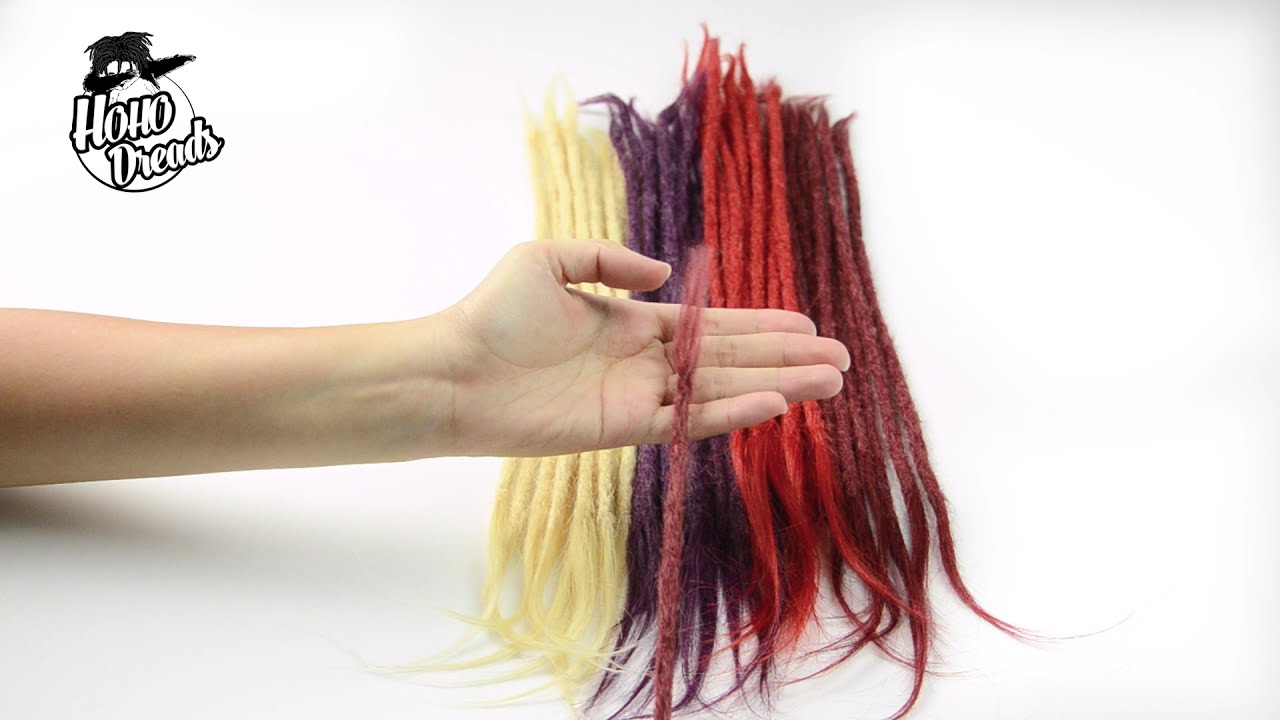 Straight dreadlock extensions with multi colors--HohoDreads