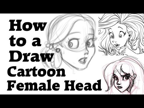 How to draw a cartoon female head