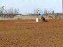My barrel horse making a run on 1-27-08