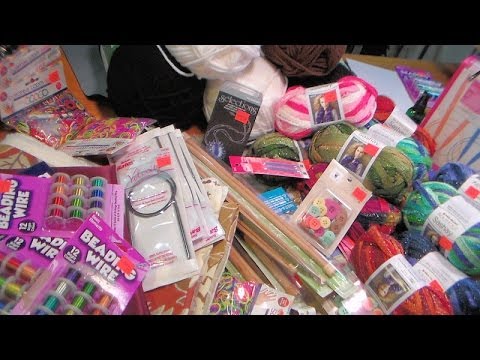 crafty - I went to Marden's today and came home with loads of crafty goodness! I have already used the flower print fabric to reupholster my favorite chair! I think t...