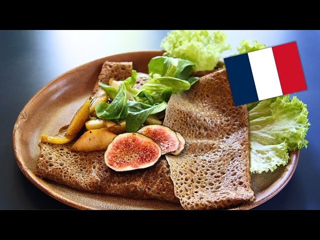 Galette | Buchweizencrepe | Roquefort und karamellisierter Birne