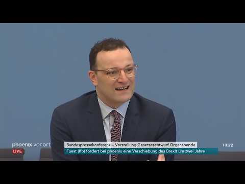 Pressekonferenz zur Reform der Organspende mit Vorste ...