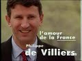 18 avril 1995 campagne �lectorale officielle, premier tour de l'�lection pr�sidentielle, philippe de villiers, candidat du mouvement pour la france expose so...