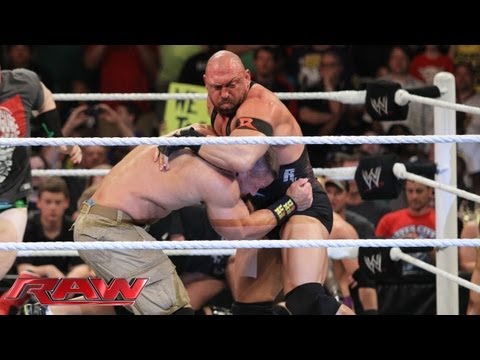 Raw - 6:23 John Cena and Ryback brawl before their WWE Payback match: Raw, June 10, 2013