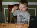T.J.  eating cereal