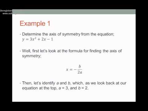 how to prove axis of symmetry