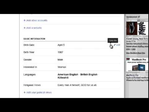 how to hide bday on facebook