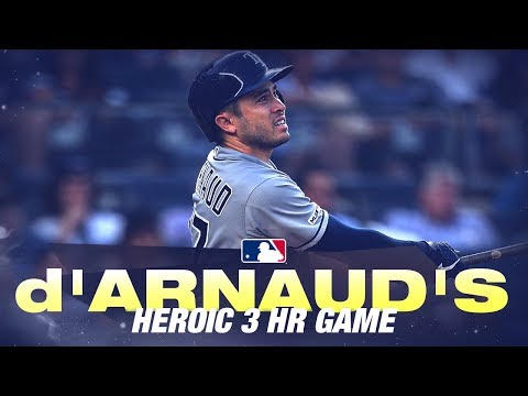 Video: d'Arnaud hammers three home runs against Yankees