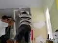 Demolition of door frame and wall Demolition of door frame and wall