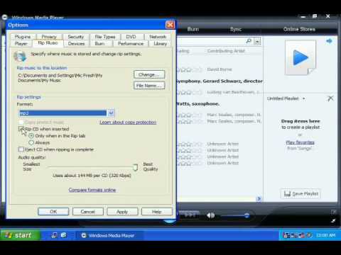 how to transfer music from cd to mp3 player