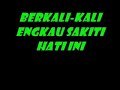 JUDIKA - BUKAN DI MENGERTI (WITH LYRICS)