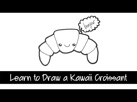 Learn to Draw a Kawaii Croissant - draw with me step by step