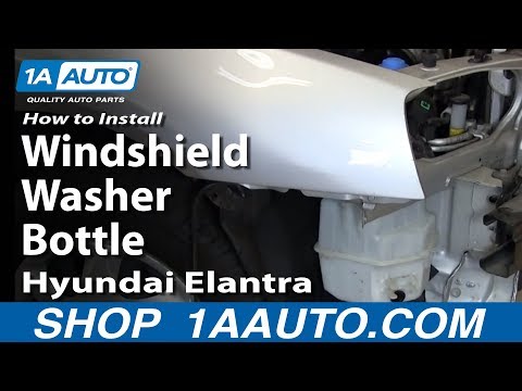 How To Install Replace Windshield Washer Bottle Hyundai Elantra 01-06 1AAuto.com