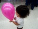 Z Michaela playing with the balloon