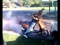 Yamaha Jog scooter burnout Yamaha Jog scooter burnout