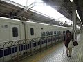 Nozomi Shinkansen for Shin-Osaka arriving at Kyoto Station